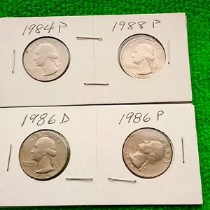 Washington silver clad quarters 4lot only